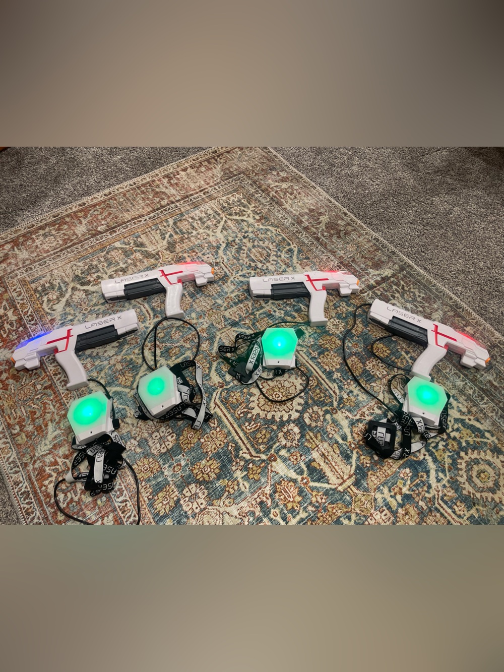 Laser X set of 4 Laser Tag Blasters with Lighted Sensors (4-Pack)